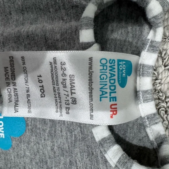 Love to Dream Swaddle UP Original in gray, size small (8-13 lbs). - Picture 2 of 2
